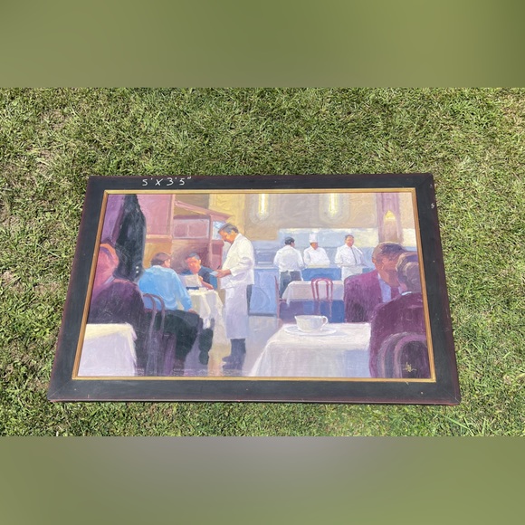 Vintage painting that can be used as home or restaurant...